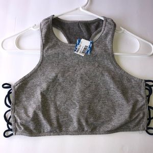 Free People Racer Back Bra M/L Gray Bralette